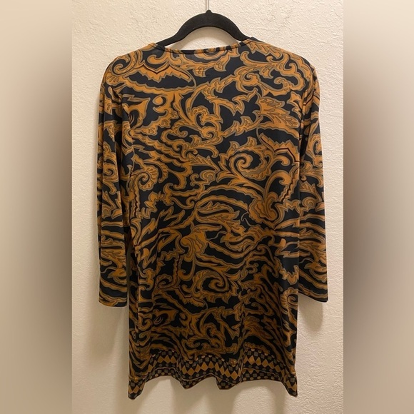 Soft Surroundings Beaded Damask V-Neck Tunic - Picture 7 of 8